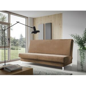 Eka Pohovka HELENA, 200 cm Výběr nohou: Bílé, Barva látky: Světlá hnědá (Fresh 03)