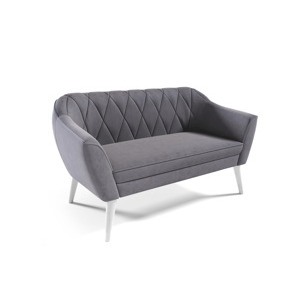 Eka Pohovka PRIME, 140 cm Látka Velutto: Velutto 18 - Šedá, Výběr nohou: Bílé