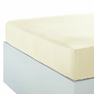 DT Bavlněné prostěradlo JERSEY 180x200 cm s gumou - krémová