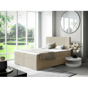 Eka Kontinentální čalouněná postel LINA - Trinity (200x200 cm) Barva látky Trinity: (2302) Krémová