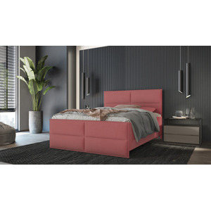 SFAB Kontinentální čalouněná postel PIZA (180x200 cm) Barva látky: Růžová (Element 10)