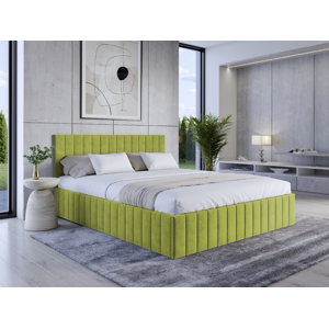 Eka Čalouněná postel LINDA 180x200 cm Barva látky Trinity: (2312) Zelená