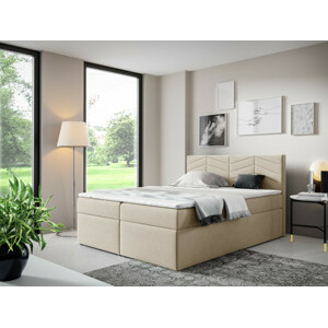 Eka Kontinentální čalouněná postel ANNA - Trinity (120x200 cm) Barva látky Trinity: (2302) Krémová