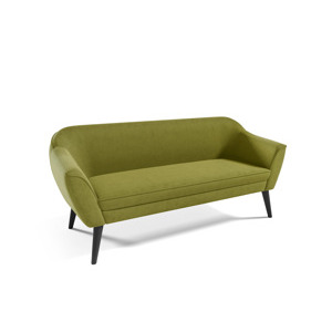 Eka Pohovka FLIX, 185 cm Látka Velutto: Velutto 09 - Olivová, Výběr nohou: Černé