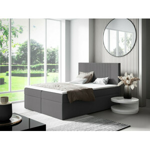 Eka Kontinentální čalouněná postel LINA - Trinity (160x200 cm) Barva látky Trinity: (2315) Tmavá šedá