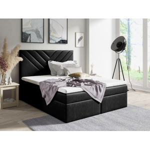 Eka Kontinentální čalouněná postel LIZA - Trinity (180x200 cm) Barva látky Trinity: (2316) Černá