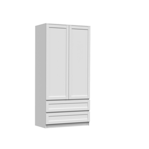 TPS Šatní skříň PAFOS SS-90 cm - Bílý mat