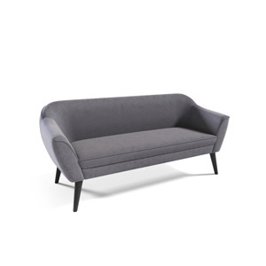 Eka Pohovka FLIX, 185 cm Látka Velutto: Velutto 18 - Šedá, Výběr nohou: Černé