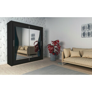 ARK Šatní skříň BENIN, Černá 200 cm