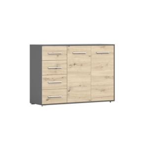 IDZ Komoda FRIDA 2D4S 01, 135 cm Dub Artisan / Grafit