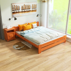 Maxi Postel z masivu Union 120 x 200 cm - barva Olše + matrace Medical ROŠT ZDARMA