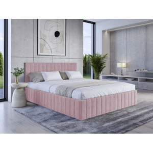 Eka Čalouněná postel LINDA 180x200 cm Barva látky Trinity: (2319) Světlá růžová