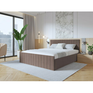 Eka Čalouněná postel EMILY 180x200 cm Barva látky Trinity: (2306) Světlá hnědá