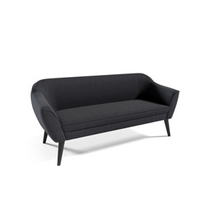 Eka Pohovka FLIX, 185 cm Látka Velutto: Velutto 19 - Antracitová, Výběr nohou: Černé