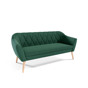 Eka Pohovka PRIME, 180 cm Látka Velutto: Velutto 10 - Zelená, Výběr nohou: Přírodní