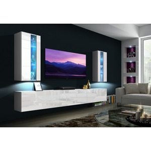 Ral Obývací stěna VICTORIA 249 cm - Bílý lesk