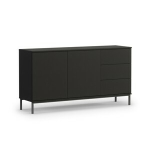 GAB Komoda QUER K2D3SZ, Černá 150 cm