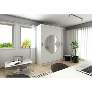 ARK Šatní skříň EURO, Bílá 150 cm