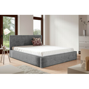 Eka Čalouněná postel STRIPS 180x200 cm Úložný prostor: S dřevěným rámem úložného prostoru, Barva látky Tilia: Tilia 90