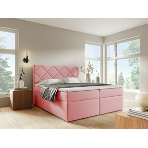 Eka Kontinentální čalouněná postel DIAMOND - Trinity (140x200 cm) Barva látky Trinity: (2319) Světlá růžová