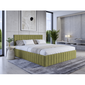 Eka Čalouněná postel LINDA 180x200 cm Barva látky Trinity: (2327) Zelená