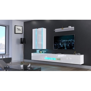 Ral Obývací stěna LORA 273 cm - Bílý lesk