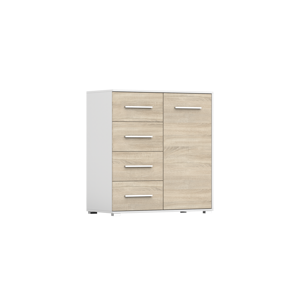 IDZ Komoda FRIDA MINI 1D4S 01, 90 cm Dub Sonoma / Bílá