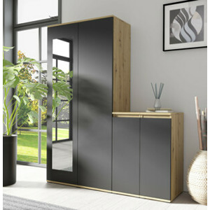 Eka Předsíňová stěna Trinity 24 - Dub Artisan s černou