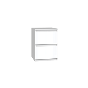 TPS Noční stolek MALVA M2 - Bílý lesk