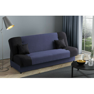 Eka Pohovka ALEXA, 198 cm Barva látky: Antracitová s modrou (Lux 07 + Lux 20)