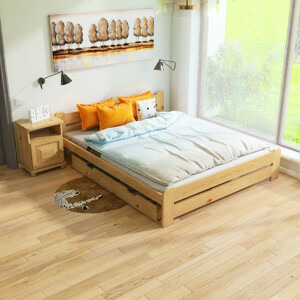 Maxi Postel z masivu Union 180 x 200 cm - barva Borovice + matrace Vitality ROŠT ZDARMA