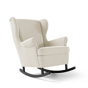 Eka Houpací křeslo ušák MAYA Výběr nohou: Černé, Barva látky: RIVIERA 21