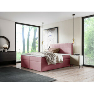 Eka Kontinentální čalouněná postel SMART - Trinity (200x200 cm) Barva látky Trinity: (2319) Světlá růžová