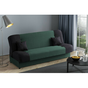 Eka Pohovka ALEXA, 198 cm Barva látky: Antracitová se zelenou (Lux 07 + Lux 30)