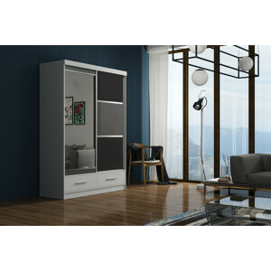 ARK Šatní skříň MARGARET BIS, Bílá 150 cm