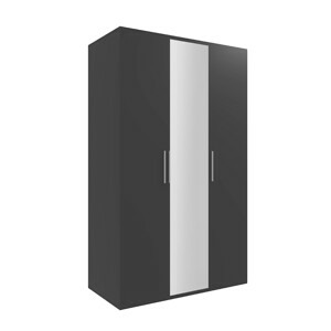 ARK Šatní skříň BURUNDI, Černá 120 cm