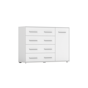 IDZ Komoda FRIDA 02 1D4S, 135 cm Bílá