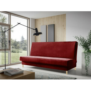 Eka Pohovka HELENA, 200 cm Výběr nohou: Přírodní, Barva látky: Červená (Fresh 08)