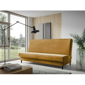 Eka Pohovka HELENA, 200 cm Výběr nohou: Černé, Barva látky: Hořčicová (Fresh 37)