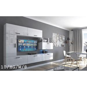 Ral Obývací stěna Paris 4 - Bílý lesk