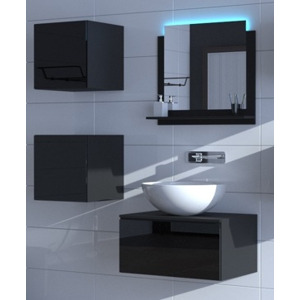 Ral Koupelnová stěna ALI 27 - Černý lesk