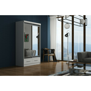 ARK Šatní skříň MARGARET, Bílá 120 cm