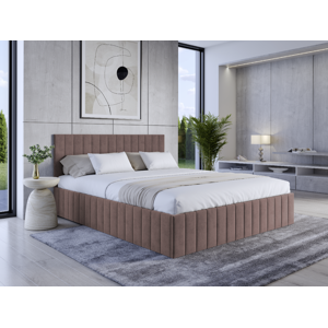 Eka Čalouněná postel LINDA 180x200 cm Barva látky Trinity: (2306) Světlá hnědá