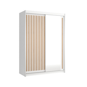 ARK Šatní skříň ROSE, Bílá/Dub Artisan 150 cm