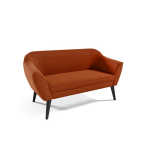 Eka Pohovka FLIX, 150 cm Látka Velutto: Velutto 33 - Skořicová, Výběr nohou: Černé