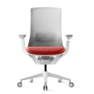 Kancelářská ergonomická židle ROLY WHITE - síťovina, více barev Červená