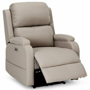 TV křeslo LESTA s elektrickým polohováním — ekokůže, béžová