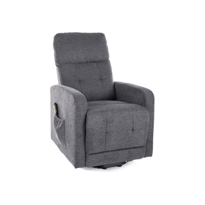 TV křeslo OTUS s elektrickým polohováním - látka brego, šedá
