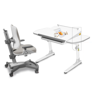 Dětský set MyChamp W58 - šedý, set židle + stůl