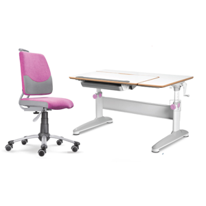 Dětský set Actikid A3 EXPERT - růžový, set židle + stůl